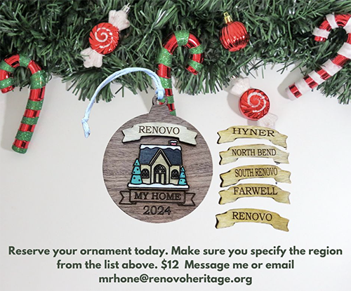 2024 Renovo Heritage Park Ornament Now on Sale